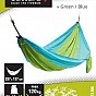Houpací síť NYLON 275x137cm zeleno-modrá