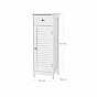Úzká bílá skříňka s lamelovými dvířky, 32x30x87 cm