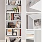 Úzká bílá knihovna, 6 polic, 60 x 24 x 178,5 cm