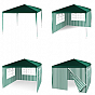 Zahradní párty stan - zelený 3 x 3 m + 2 boční stěny