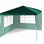 Zahradní párty stan - zelený 3 x 3 m + 2 boční stěny