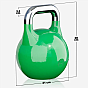 Gorilla Sports Soutěžní kettlebell, zelený, 24 kg