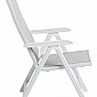 Zahradní polohovací křeslo BASIC PLUS, bílá/světle šedá