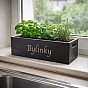 Dřevěný box na bylinky 34×13×11 cm, černý, vyrobeno ČR