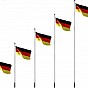 FLAGMASTER Vlajkový stožár vč. vlajky německého týmu, 650 cm