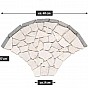 Mozaika z přírodního kamene, vějíř, béžová, 0,98 m2