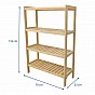 Dřevěný regál 4 police 133×70×33 cm, borovice, česká výroba