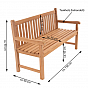 Zahradní lavice DIVERO 3-místná masiv, 150 cm