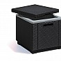 Zahradní chladnička taburet ICE CUBE, grafit