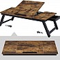 Rustikální skládací stolek na notebook, 71 x 35 x 23 cm