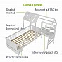 Bílá dětská postel domeček s úložným prostorem a stolem