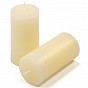 Krémová parafínová svíčka rustikální 10 cm, 25 h, sada 8 ks