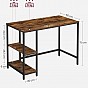 Pracovní stůl s policemi, 100x50x75 cm, rustikální hnědá
