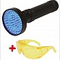 Sada UV lampy 100 LED + brýle