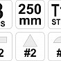 Sada pilníků zámečnických 250 mm 3 ks