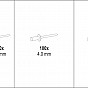 Nýt hliníkový sada 400ks (2,4, 3,2, 4,0, 4,8mm)