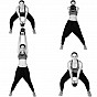MOVIT Kettlebell činka, 8 kg, černá