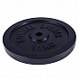 Gorilla Sports Litinový zátěžový kotouč, černá, 10 kg