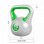 Gorilla Sports Kettlebell činka, vinylová, sv. zelená, 16 kg