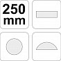 Sada pilníků zámečnických - 250 mm, 5 ks