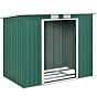 Zahradní domek na nářadí, 213 x 130 x 173 cm, tmavě zelený