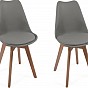 MIADOMODO Sada jídelních židlí, šedá, 2 kusy