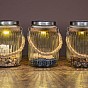 Sada solárních světel, sklenice - 3 LED, teplá bílá