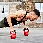 Gorilla Sports Sada kettlebellů, pogumovaný povrch, 12+16kg