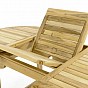 Zahradní set DIVERO z teakového dřeva - stůl + 4 skládací židle