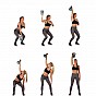 MOVIT Kettlebell činka - 8 kg, černá/oranžová