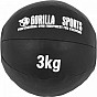 Gorilla Sports Sada kožených medicinbalů, 6 kg, černý