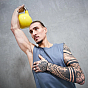 Gorilla Sports Soutěžní kettlebell, žlutý, 16 kg