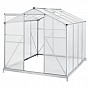 Polykarbonátový skleník 253 × 190 cm (4,75 m²) se základnou