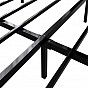 Designová postel 140 x 200 černá s LED podsvícením