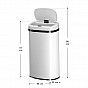 Automatický bezdotykový odpadkový koš 60 l – bílý
