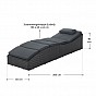 Polyratanové skládací lehátko 200 x 60 x 40 cm, černé