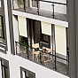 Svislá markýza na balkon 100x228-316 cm, UV ochrana, béžová