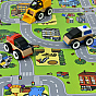 Dětská puzzle podložka s motivem města, 9 dílů, EVA pěna