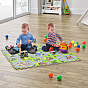 Dětská puzzle podložka s motivem města, 9 dílů, EVA pěna