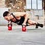 Gorilla Sports kettlebell činka, pogumovaný povrch, 28 kg