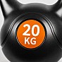 Kettlebell 20 kg plastový s cementovou výplní