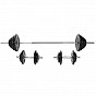 Gorilla Sports Činkový set, pogumované kotouče, 100 kg