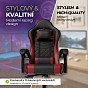 Herní a kancelářská židle k PC, černo-bordó