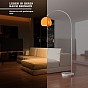 Jago Stojací oblouková lampa oranžová, 130 - 180 cm