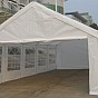 Velký zahradní stan bílý 5×10 m – nepromokavý, uzavíratelný