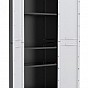 LINEAR TALL skříň, 173 x 68 x 39 cm, černá + světle šedá