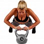 Movit Kettlebell činka, 12 kg, šedá/černá