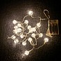 Vánoční světelný řetěz, sněhové hvězdy, teple bílý, 20 LED