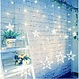Vánoční dekorace, svítící hvězdy, 150 LED, studeně bílé