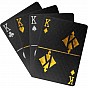 Poker karty plastové, černé/zlaté